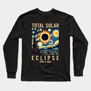 Solar Eclipse 2024 Total Solar Eclipse 4.08.24 Long Sleeve T-Shirt